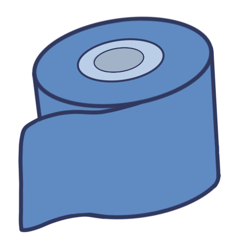 a roll of blue KT Tape